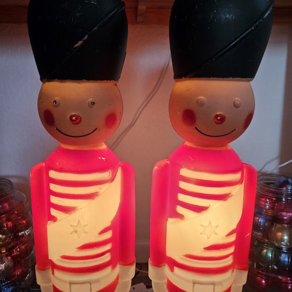 Vintage 1988 Festive Nutcracker Blow Molds